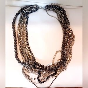 Multi Chain Metal Necklace OS